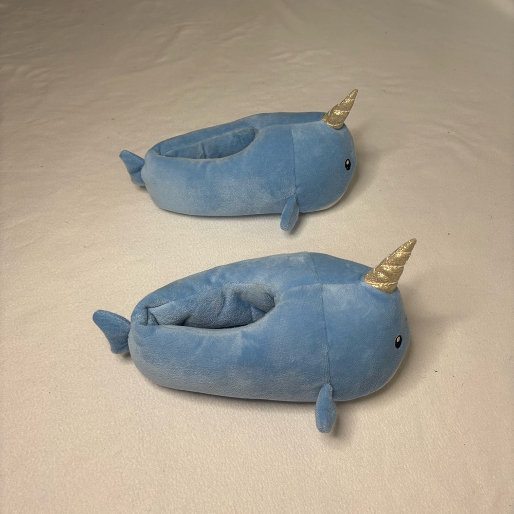 Narwhal Slippers Kids Size 2/3 - Picture 3 of 4